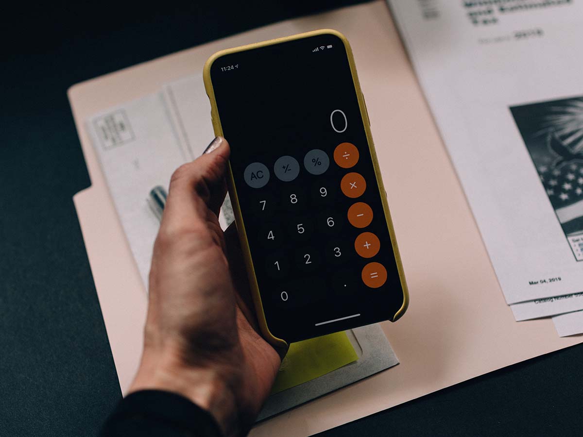 calculator and paperwork