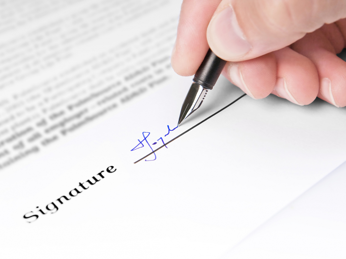Image of a contract