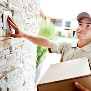 img of someone ringing a doorbell
